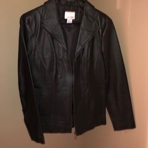 Leather coat